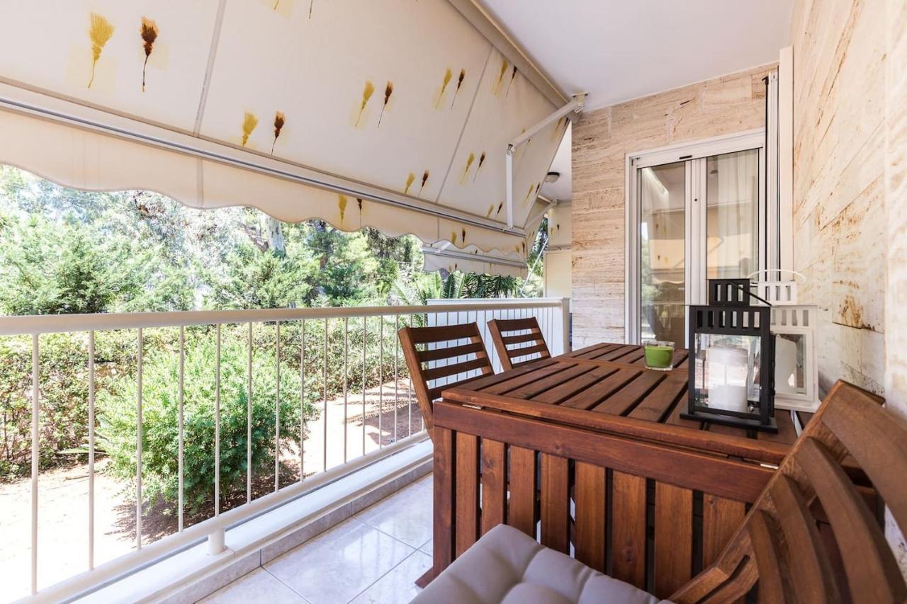 Elegant Apartment W Great Balcony In Vouliagmeni Aten Exteriör bild